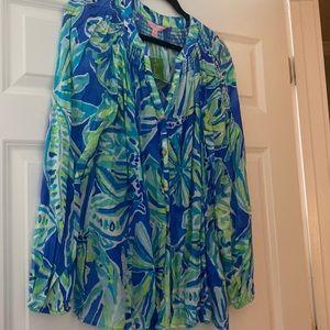 🏝 Lilly Pulitzer button front ELSA top